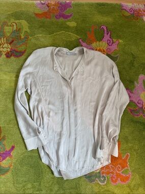 Vince Light Beige Satin Blouse
